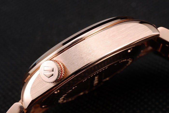 Tag Heuer Carrera Rose Gold Case Black Dial - Image 10
